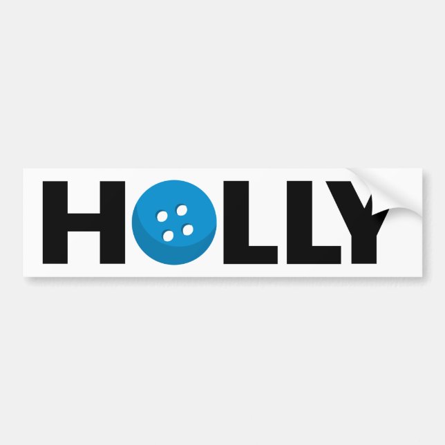 Para Coche Pegatina del parachoques del botón Holly (Frente)