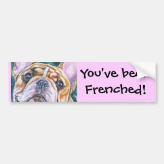 Para Coche Pegatina del parachoques del Bulldog francés