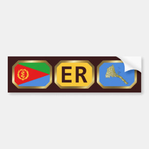 Para Coche Pegatina del parachoques del código de la bandera