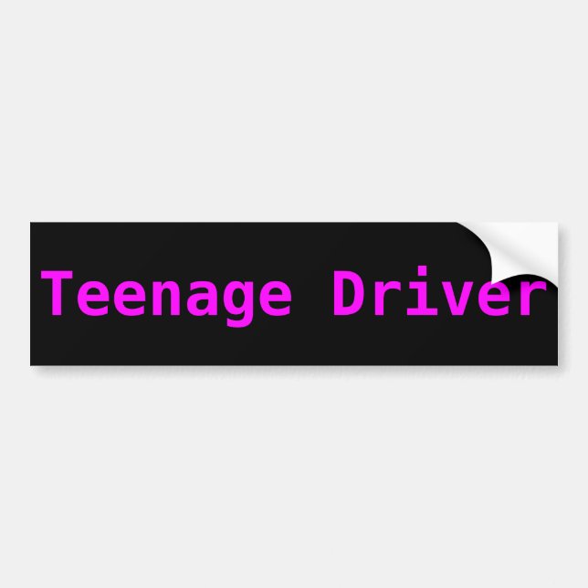 Para Coche pegatina del parachoques del conductor adolescente (Frente)