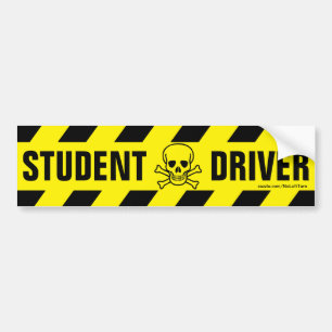 Para Coche Pegatina del parachoques del conductor del estudia
