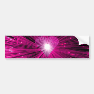 Para Coche Pegatina del parachoques del corazón rosado