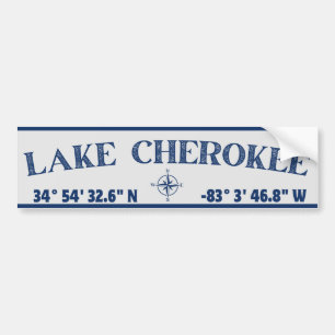 Para Coche Pegatina del parachoques del lago Cherokee
