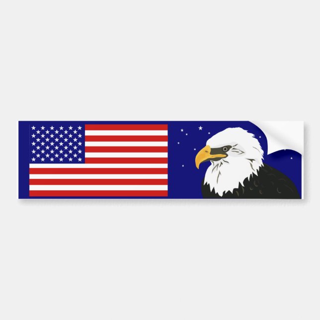 Para Coche Pegatina del parachoques del orgullo americano (Frente)
