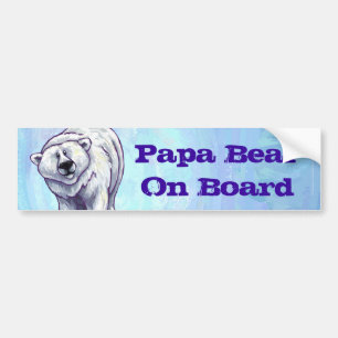 Para Coche Pegatina del parachoques del oso polar del Papa Be