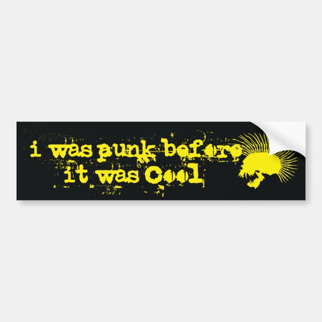 Para Coche pegatina del parachoques del punk (Frente)