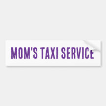 Pegatina del parachoques del servicio TAXI de mamá