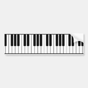 Para Coche Pegatina del parachoques del teclado del piano