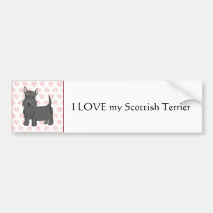 Para Coche Pegatina del parachoques del Terrier de Escocia