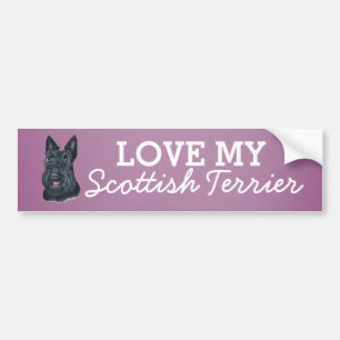 Para Coche Pegatina del parachoques del Terrier de Escocia