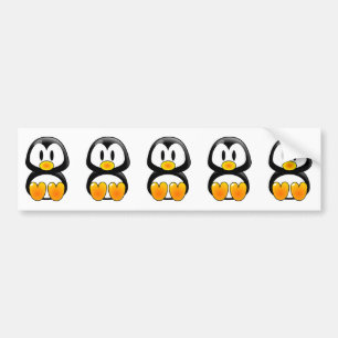 Para Coche pegatina del parachoques del tubo del pingüino del