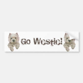 Para Coche Pegatina del parachoques Go Westie