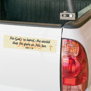 Para Coche Pegatina del parachoques John 3:16