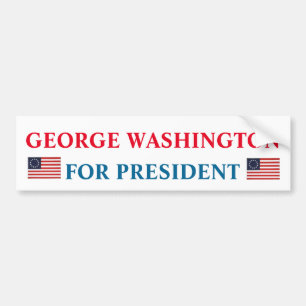 Para Coche Pegatina del parachoques presidencial: George Wash