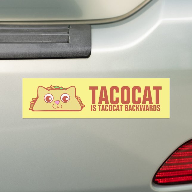 Para Coche Pegatina del parachoques Tacocat hacia atrás II (en coche)