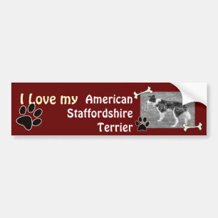 Para Coche Pegatina del parachoques Terrier de Staffordshire