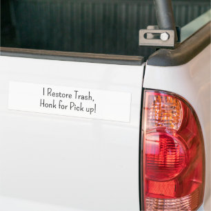 Para Coche Pegatina del parachoques Trash Restore Honor