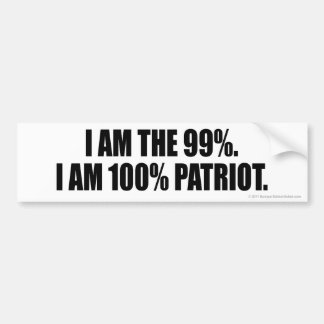 Para Coche Pegatina del patriota el 99%