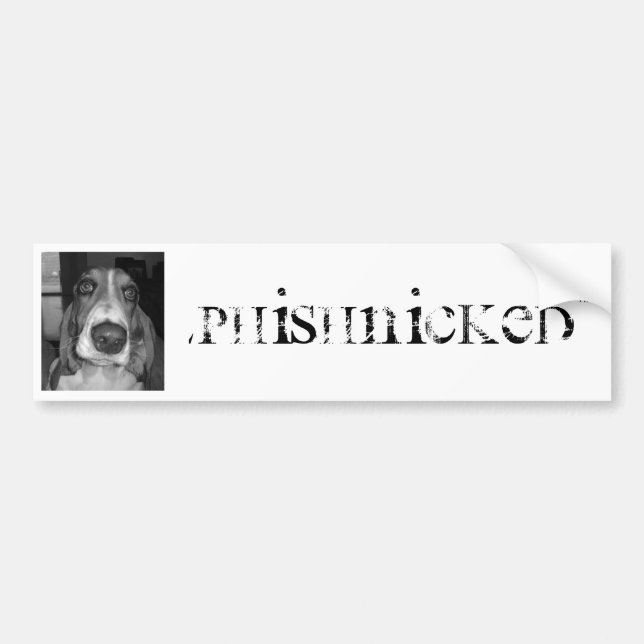 Para Coche Pegatina del perro de Phishnicked (Frente)