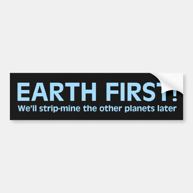Para Coche Pegatina del primer parachoques de la Tierra (Frente)