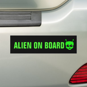 PARA COCHE PEGATINA DIVERTIDA DE ALIEN ESTÁ A BORDO