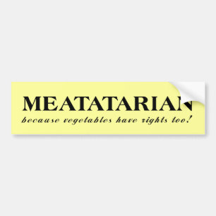 Para Coche Pegatina divertida de verduras meatatarianas humor