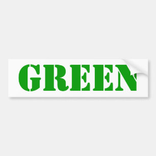 Para Coche Pegatina GREEN Bumber