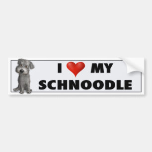 Para Coche Pegatina (gris) del amor de Schnoodle