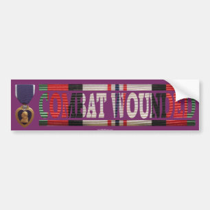 Para Coche Pegatina herido del combate de Purple Heart