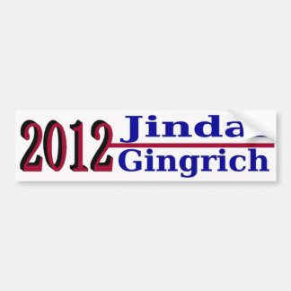 Para Coche Pegatina Jindal Gingrich Presidente 2012