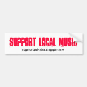 Para Coche Pegatina local de la música de la ayuda