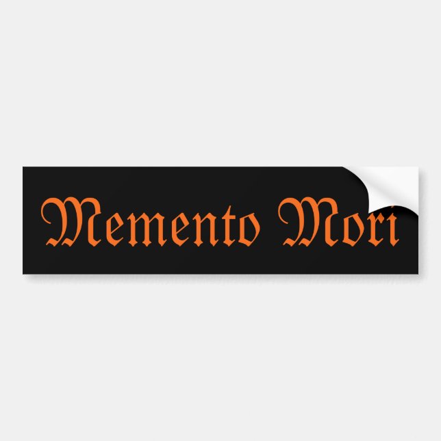 Para Coche Pegatina Memento Mori (Recuerde la muerte) (Frente)