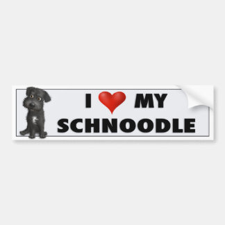 Para Coche Pegatina (negro) del amor de Schnoodle