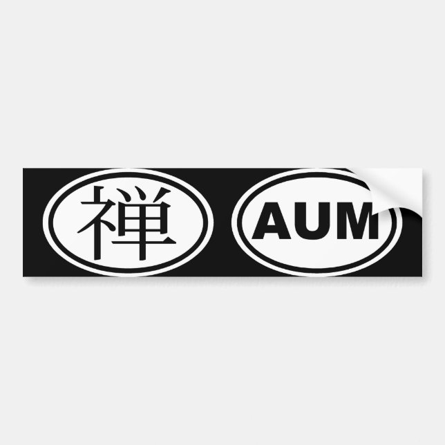 Para Coche Pegatina oval del auto del zen (Frente)