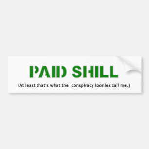 Para Coche Pegatina pagado del Shill