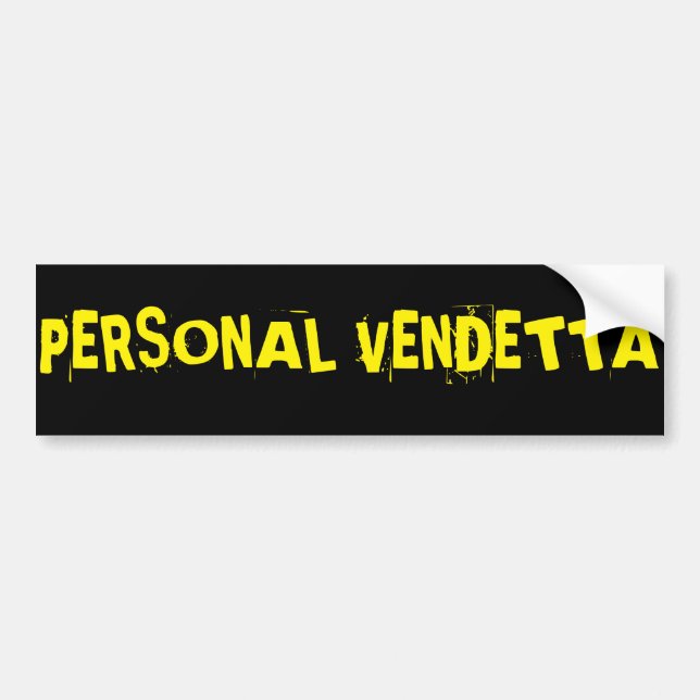 Para Coche Pegatina personal de la venganza…. (Frente)