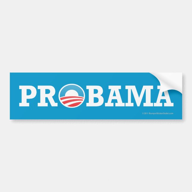 Para Coche Pegatina PrObama de Favorable-Obama (Frente)