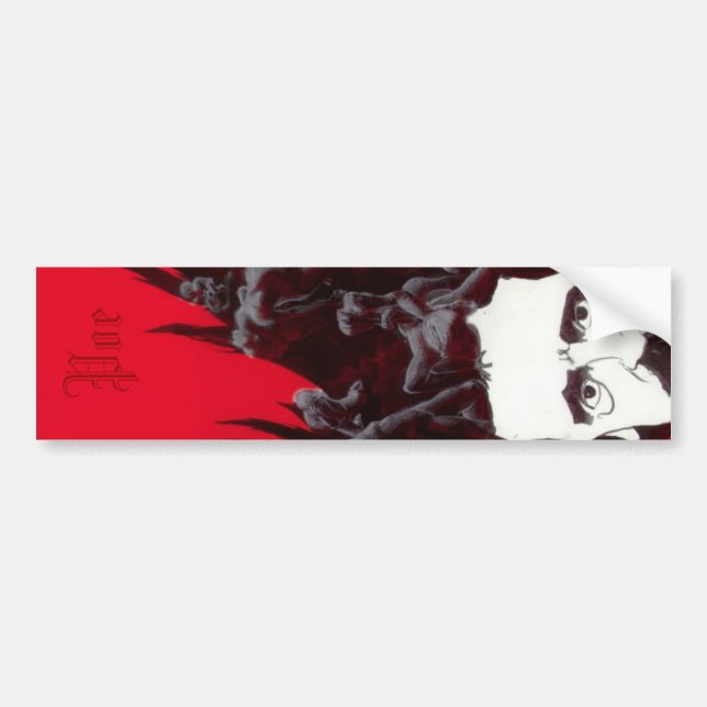 Para Coche Pegatina vertical del Poe - limitado (Frente)