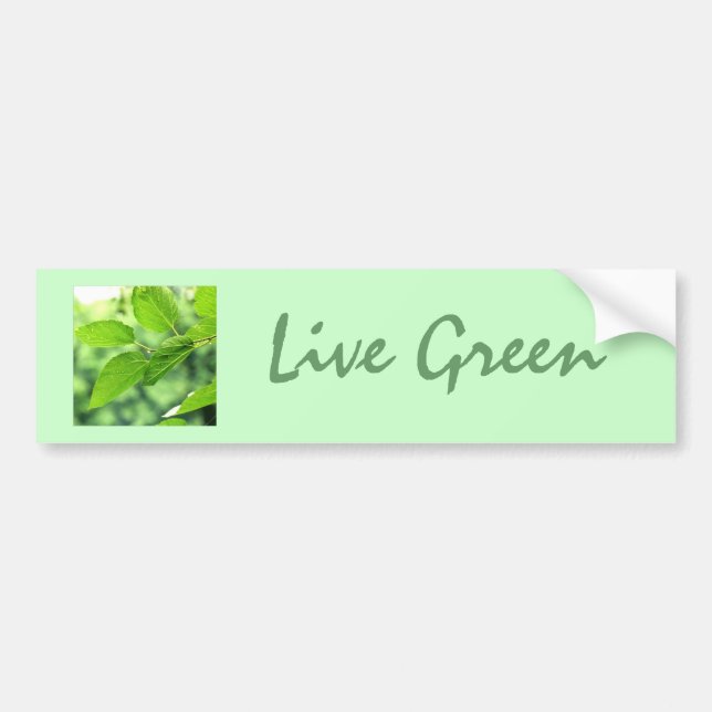 Para Coche Pegatina 'Vive Verde' (Frente)