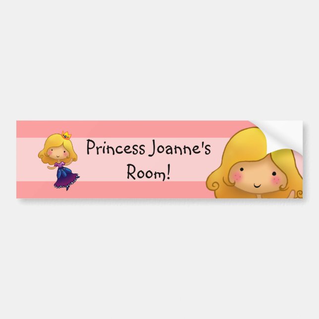 Para Coche Pequeño pegatina de princesa Door (Frente)