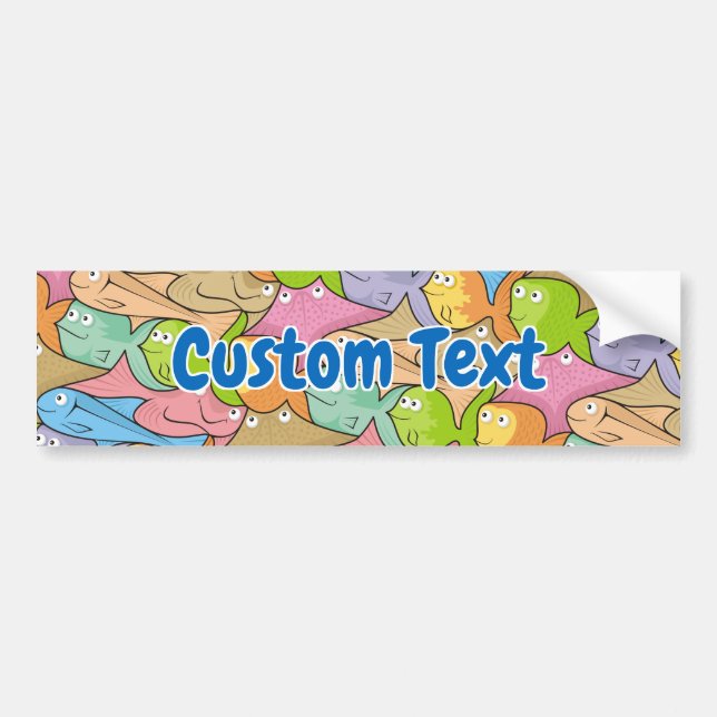 Para Coche Pescado pegatina del parachoques personalizado (Frente)