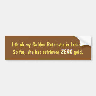 Para Coche Pienso que mi golden retriever es pegatina