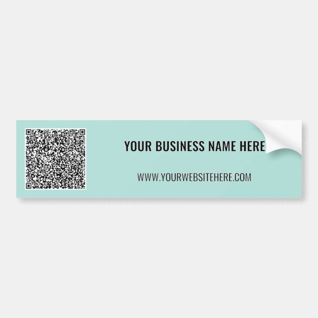 Para Coche Plantilla de Pegatina de Código QR con Texto Perso (Frente)