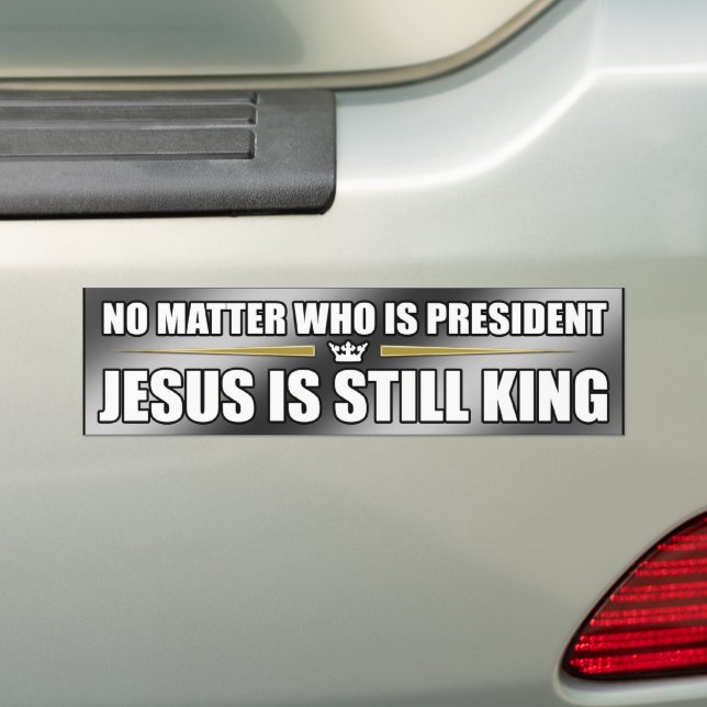 Para Coche (Plata) Jesús Aún Es El Pegatina Del Parachoques R (en coche)