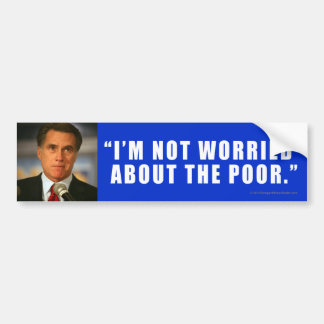 Para Coche Pobres Antis-Romney del pegatina