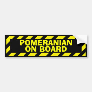 Para Coche Pomerania a bordo pegatina de precaución amarillo