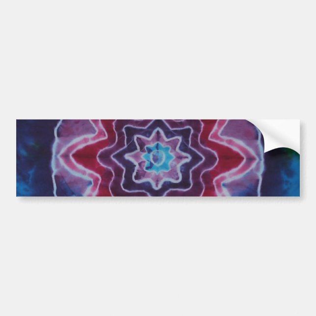 Para Coche Purples Stars Tie Dye Pegatina (Frente)