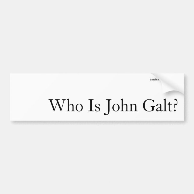 Para Coche ¿Quién es John Galt? Pegatina rectangular (Frente)