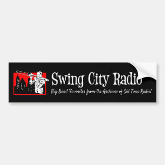 Para Coche Radio de la ciudad de Swing - Pegatina del paracho