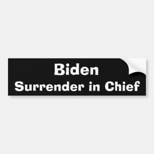 Para Coche Rendición de Biden en el pegatina del parachoques
